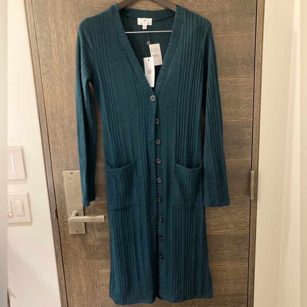 SOCIALITE🌲 Plush Ribbed Maxi Cardigan
